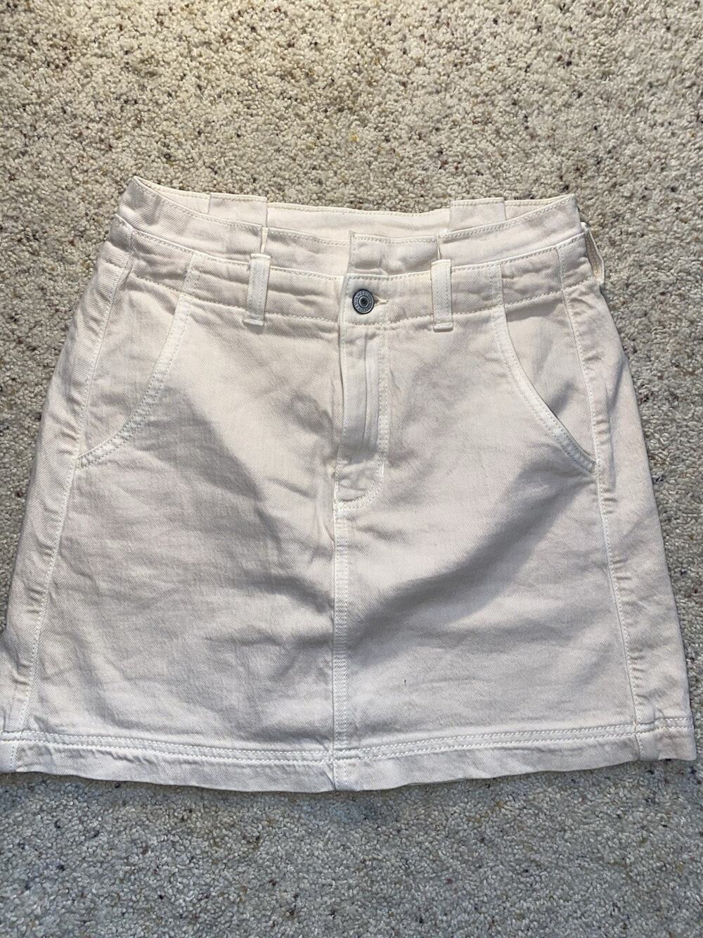 American Eagle Womens Size 0 White Jean Summer Spring Church School Skirt